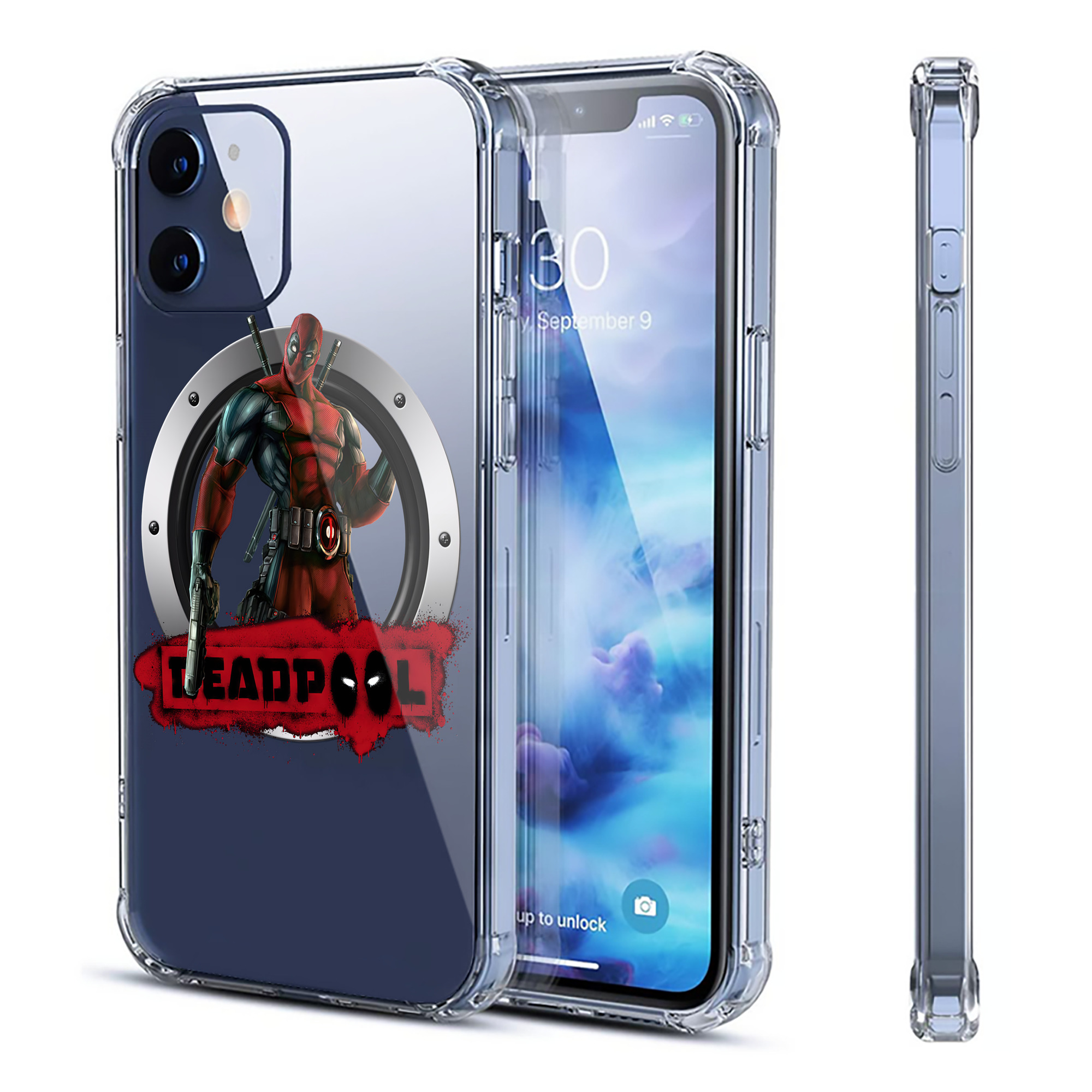 （画像用） Deadpool デッドプール 【iPhone 12シリーズ対応】透明スマホケース（クリアソフトケース）